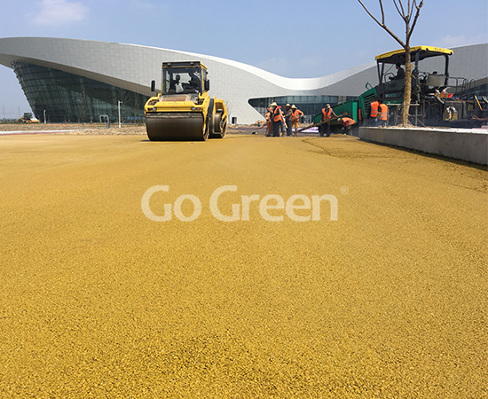 Yellow and Green Color Asphalt in Jiangsu Exhibition Hall